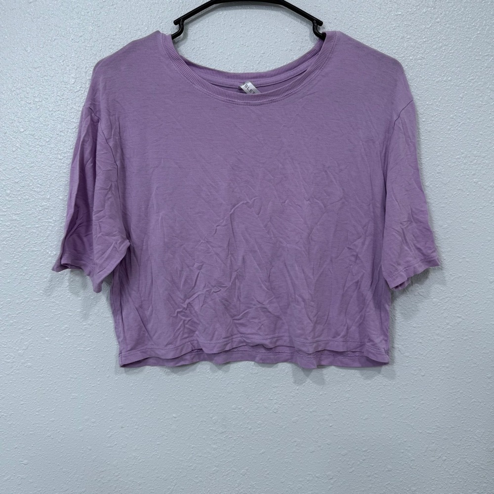 Fabletics‎ Cropped T Shirt Lavender Purple Relaxed Fit Casual Womens Size Medium
